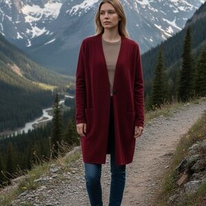 J. Crew Deep Red Women's Cardigan